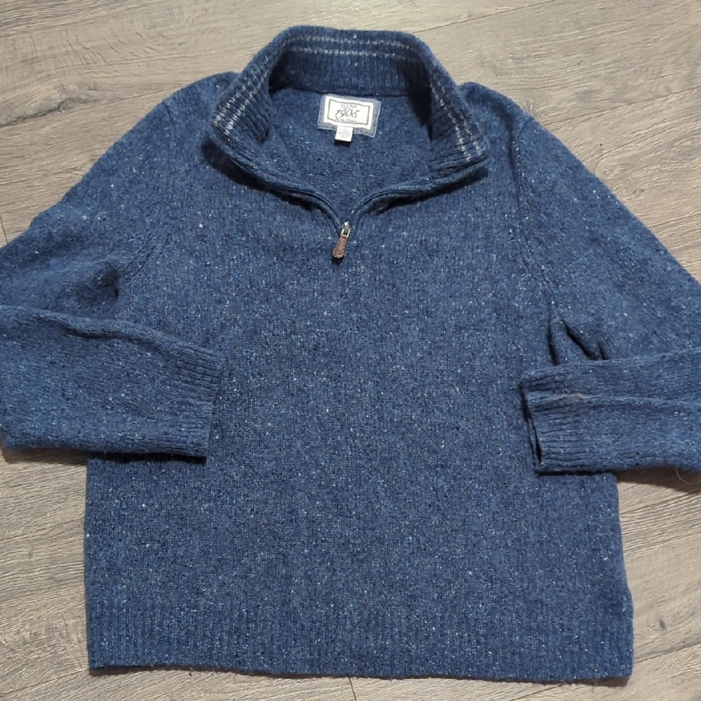 Jos. A. Bank 1905 Merino Wool Quarter Zip Pullover Sweater